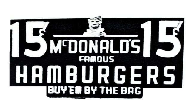 McDonald's Famous Hamburgers Logo 1948–1953
