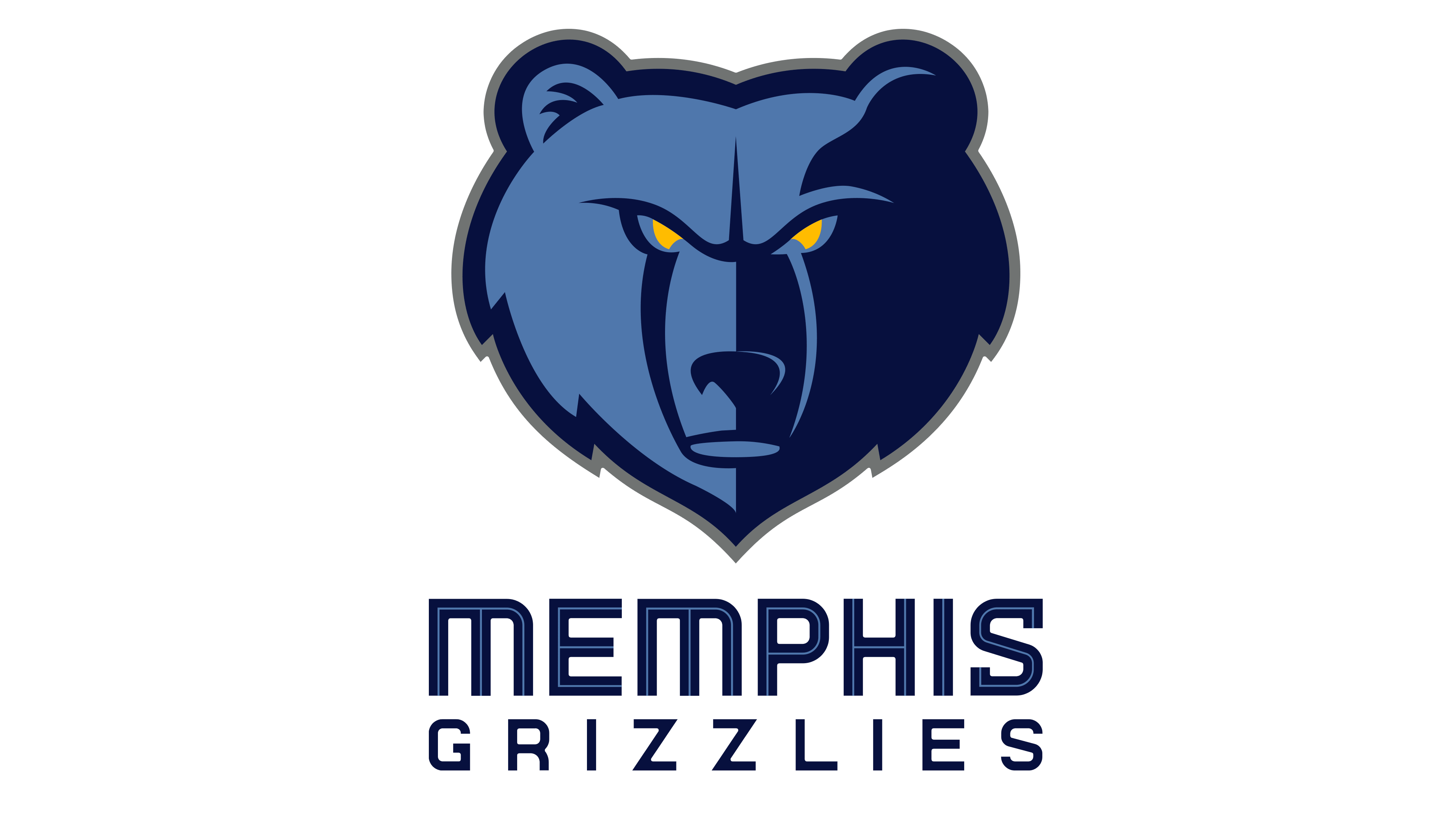 Nba Memphis Grizzlies Logo With Half Face Grizzly Bear