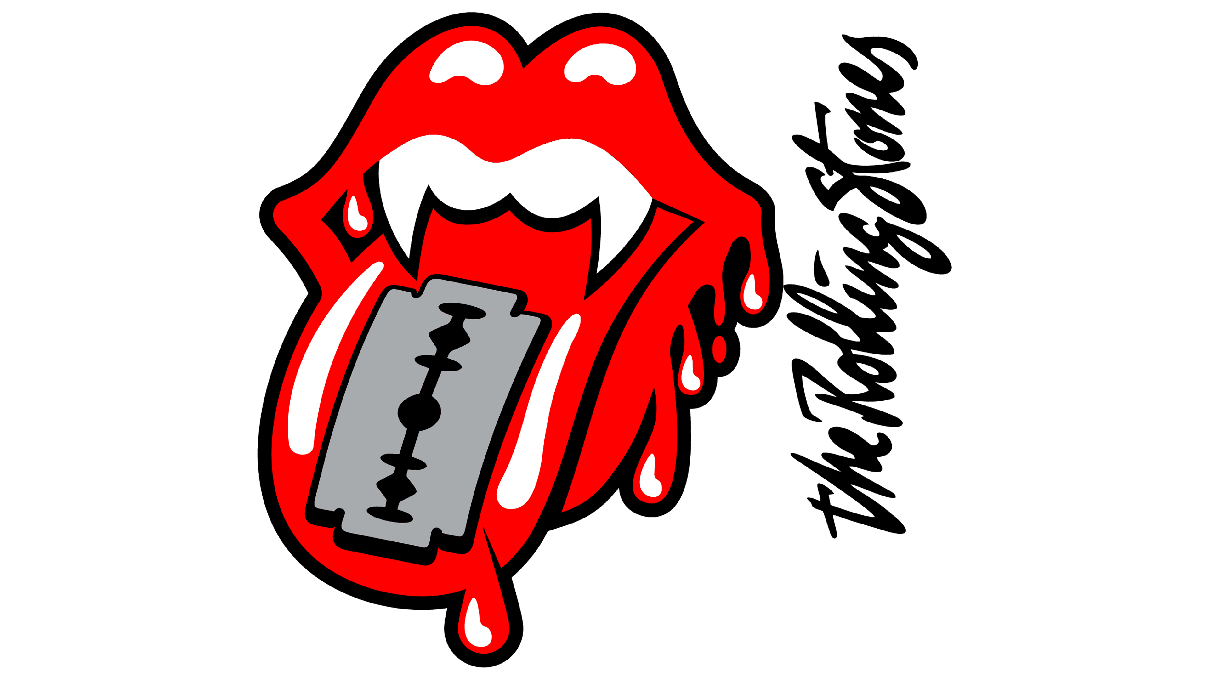 Le logo Rolling Stones n’a pas d’inscriptions