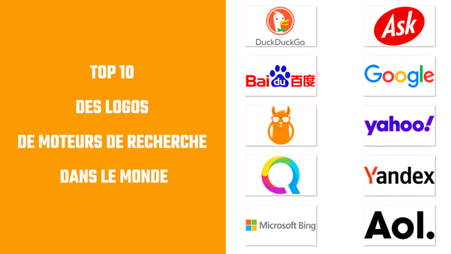 Top 10 des logos de moteurs de recherche dans le monde