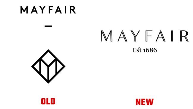 Mayfair Ancien et Nouveau Logo (histoire)