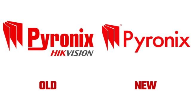 Pyronix Ancien et Nouveau Logo (historique)