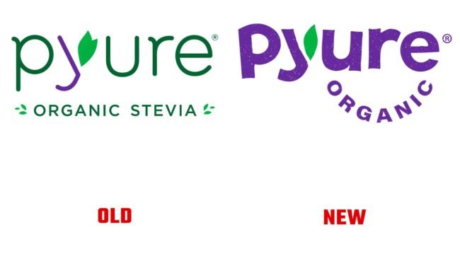 Pyure Organic Ancien et du Nouveau Logo (histoire)