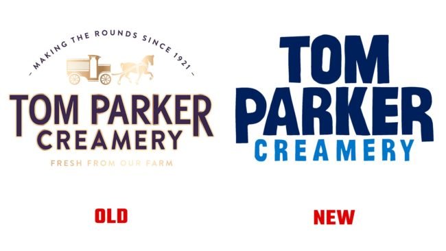 Tom Parker Creamery Ancien et Nouveau Logo (Histoire)