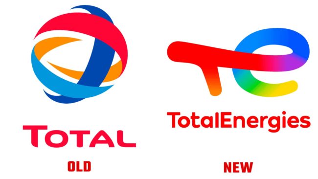 TotalEnergies Ancien et du Nouveau Logo (histoire)