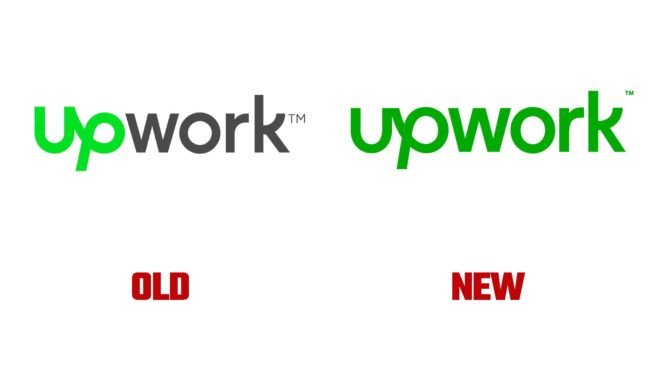 Upwork Nouveau et Ancien Logo (historique)