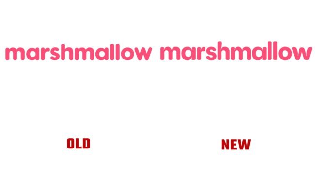 Marshmallow Ancien et du Nouveau Logo (histoire)