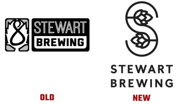 Stewart Brewing Ancien et du Nouveau Logo (histoire)