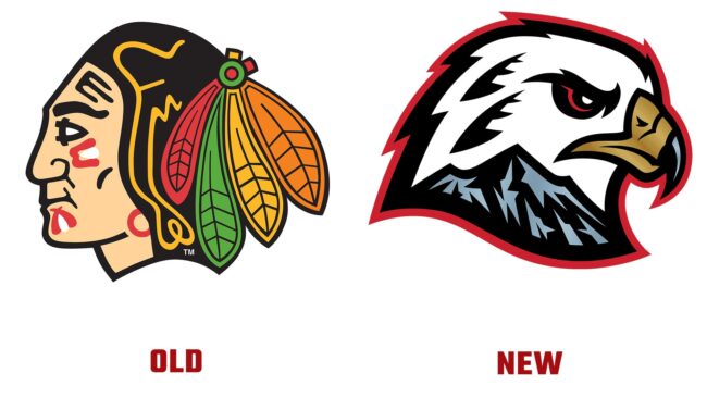 Portland Winterhawks Ancien et du Nouveau Logo (histoire)