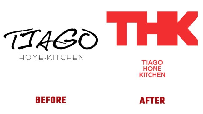Tiago Home Kitchen Avant et Après Logo (histoire)