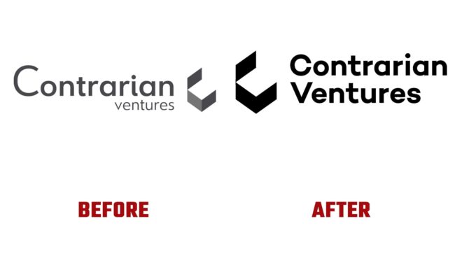 Contrarian Ventures Avant et Apres Logo (histoire)