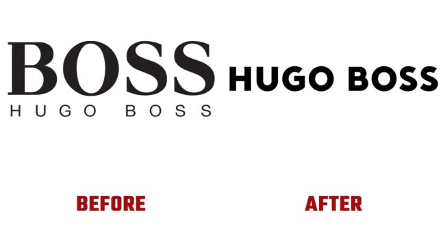 Hugo Boss Avant et Apres Logo (histoire)