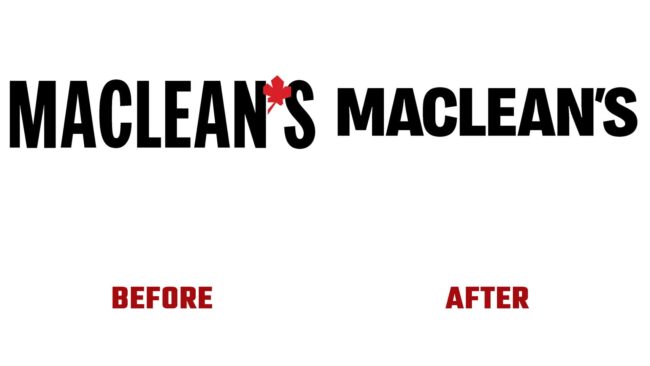 Maclean's Avant et Apres Logo (histoire)