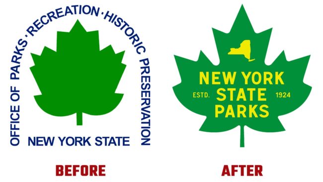 NY State Parks Avant et Après Logo (histoire)