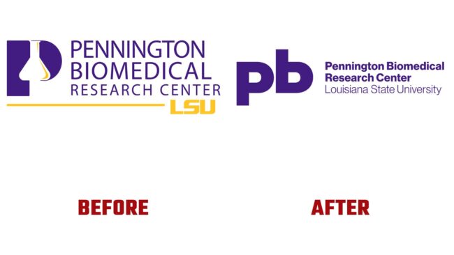 Pennington Biomedical Avant et Apres Logo (histoire)