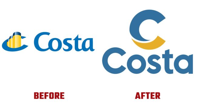 Costa Cruises Avant et Apres Logo (histoire)