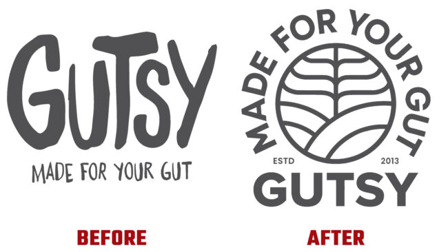 Gutsy Avant et Apres Logo (histoire)