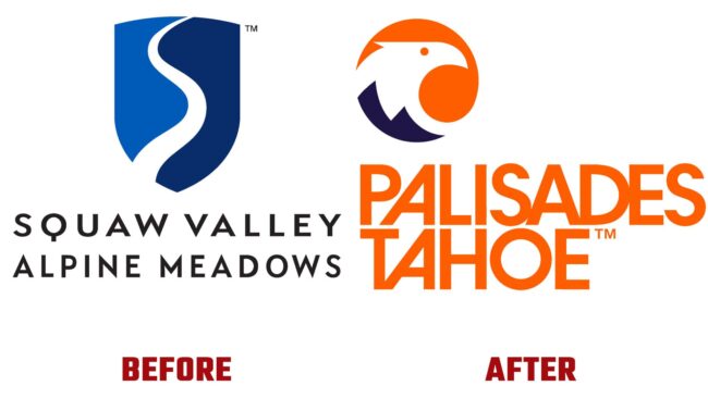 Palisades Tahoe Avant et Apres Logo (histoire)