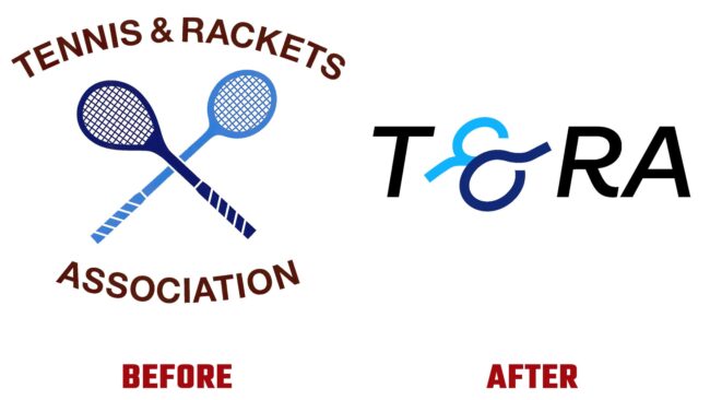 Tennis and Rackets Association Avant et Apres Logo (histoire)