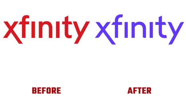 Xfinity Avant et Apres Logo (histoire)