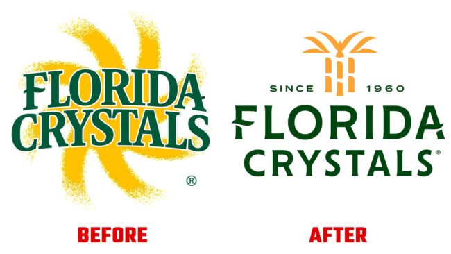 Florida Crystals Sugar Avant et Apres Logo (histoire)