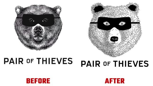 Pair of Thieves Avant et Apres Logo (histoire)