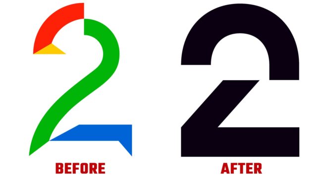 TV 2 (Norway) Avant et Apres Logo (histoire)