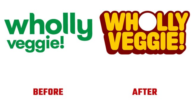 Wholly Veggie Avant et Apres Logo (histoire)