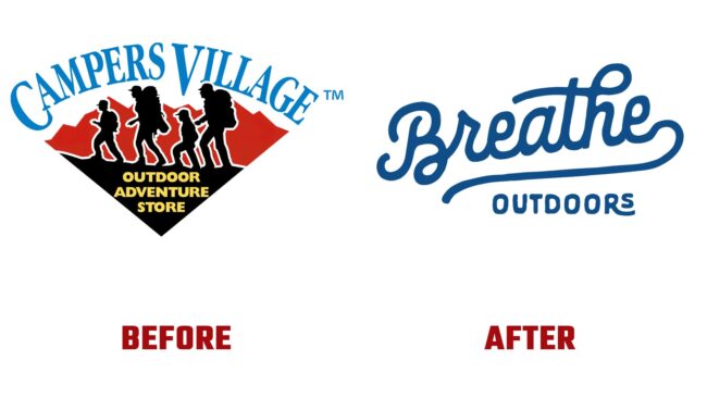 Breathe Outdoors Avant et Apres Logo (histoire)