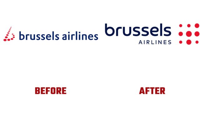 Brussels Airlines Avant et Apres Logo (histoire)