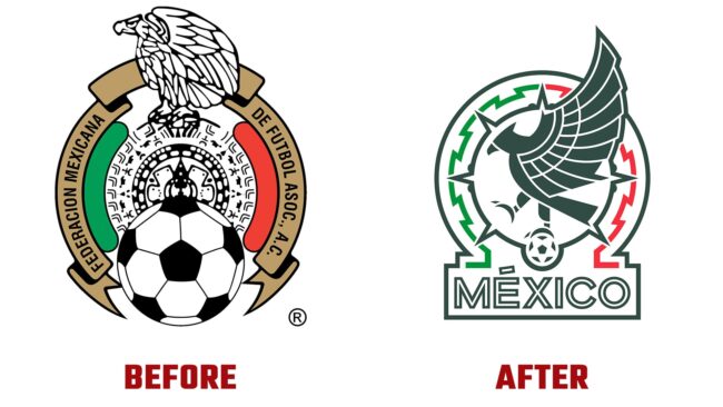Mexican Football Federation Avant et Apres Logo (histoire)