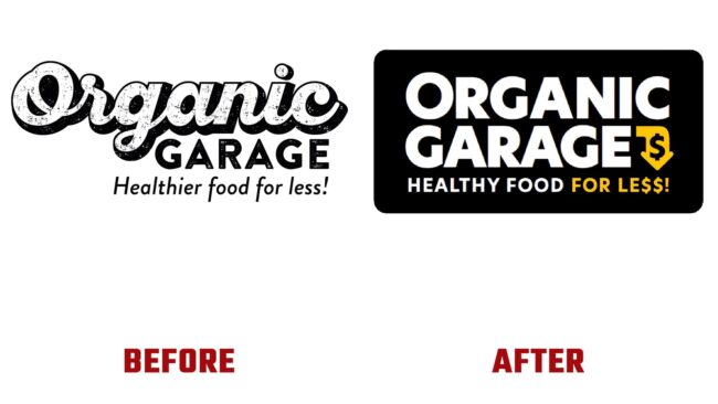 Organic Garage Avant et Apres Logo (histoire)