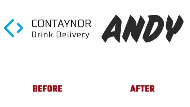 Andy Avant et Apres Logo (histoire)
