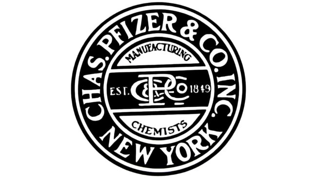 Chas Pfizer & Company of New York Logo 1849-1948