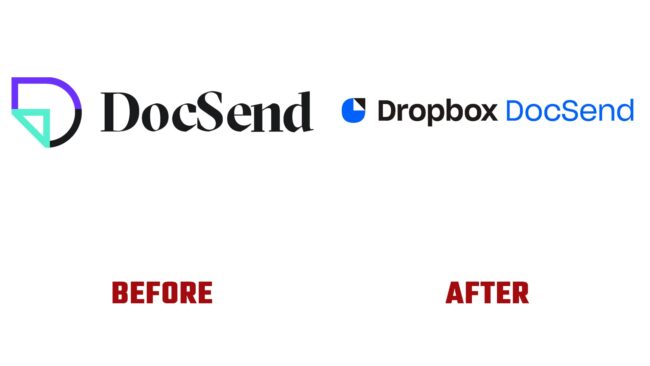 Dropbox DocSend Avant et Apres Logo (histoire)