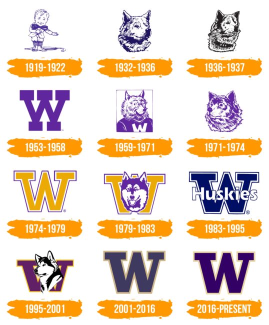 Washington Huskies Logo Histoire
