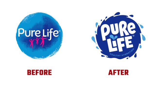 Pure Life Avant et Apres Logo (histoire)
