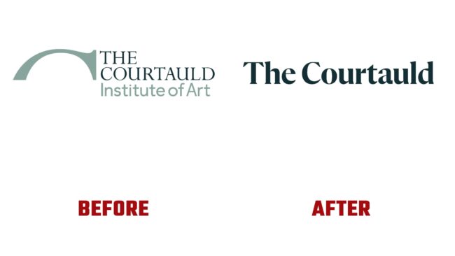 The Courtauld Antes e Depois Logo (historia)