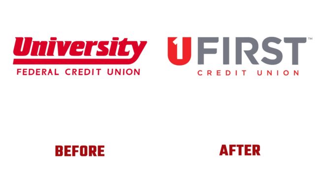 UFirst Credit Union Avant et Apres Logo (histoire)