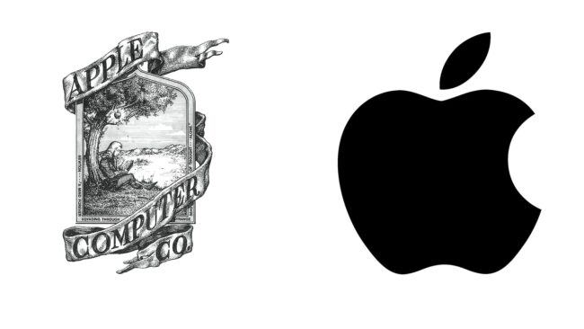 Apple logos d'entreprise d'hier à aujourd'hui