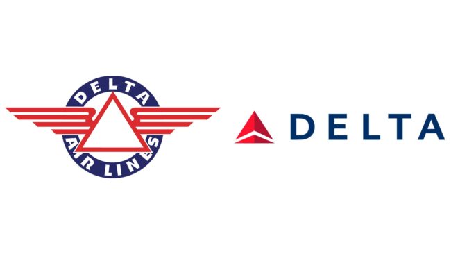 Delta logos d'entreprise d'hier à aujourd'hui