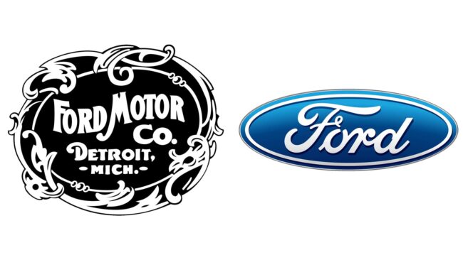Ford logos d'entreprise d'hier à aujourd'hui