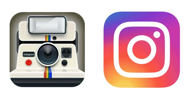 Instagram logos d'entreprise d'hier à aujourd'hui
