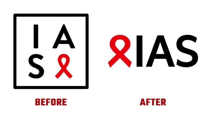 International AIDS Society Avant et Apres Logo (histoire)
