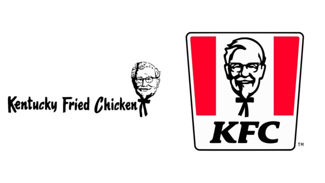KFC logos d'entreprise d'hier à aujourd'hui