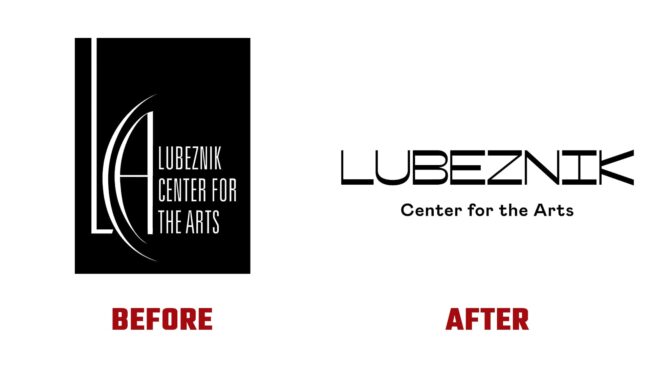 Lubeznik Center for the Arts Avant et Apres Logo (histoire)