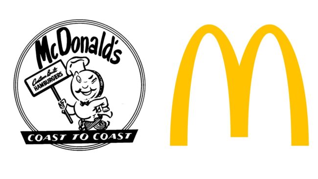 McDonald's logos d'entreprise d'hier à aujourd'hui