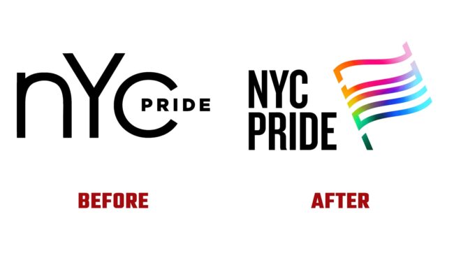 NYC Pride Avant et Apres Logo (Histoire)