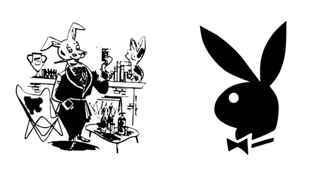 Playboy logos d'entreprise d'hier à aujourd'hui
