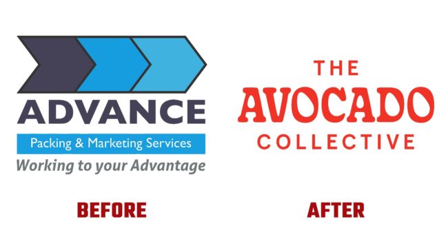 The Avocado Collective Avant et Apres Logo (Histoire)